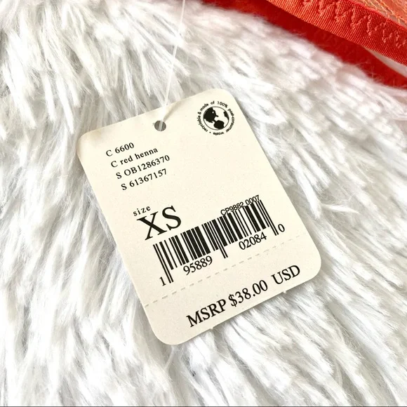 Intimately Free Burnt Orange Embroidered Lace Mesh Bralette Bra - Picture 3 of 8